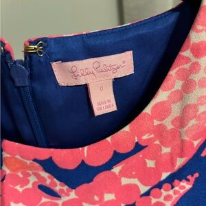 Lilly Pulitzer Vibrant Blue and Pink Patterned Dress